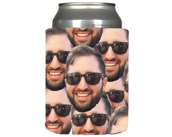 Personalized Face Picture Can Cooler – Unique Custom Photo Printed Can Bottle pint - Best Wedding/birthday/Party Gift