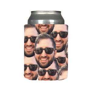 Personalized Face Picture Can Cooler – Unique Custom Photo Printed Can Bottle pint - Best Wedding/birthday/Party Gift