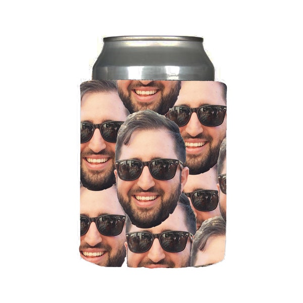 Personalized Face Picture Can Cooler – Unique Custom Photo Printed Can Bottle pint - Best Wedding/birthday/Party Gift