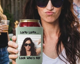 Custom Photo Can Cooler - Personalized Face Koozie - Funny Picture Beer Hugger for Birthday Party