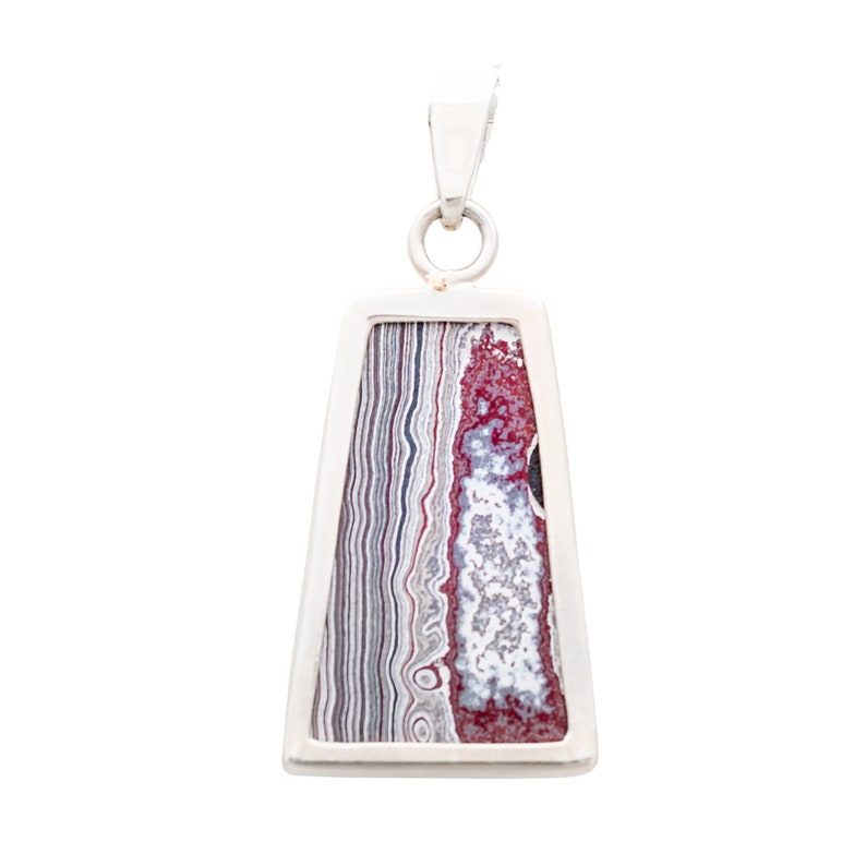 Nickel Free Fordite Pendant Detroit Agate Gift Box Included Motor City Fordite .925 Sterling Silver