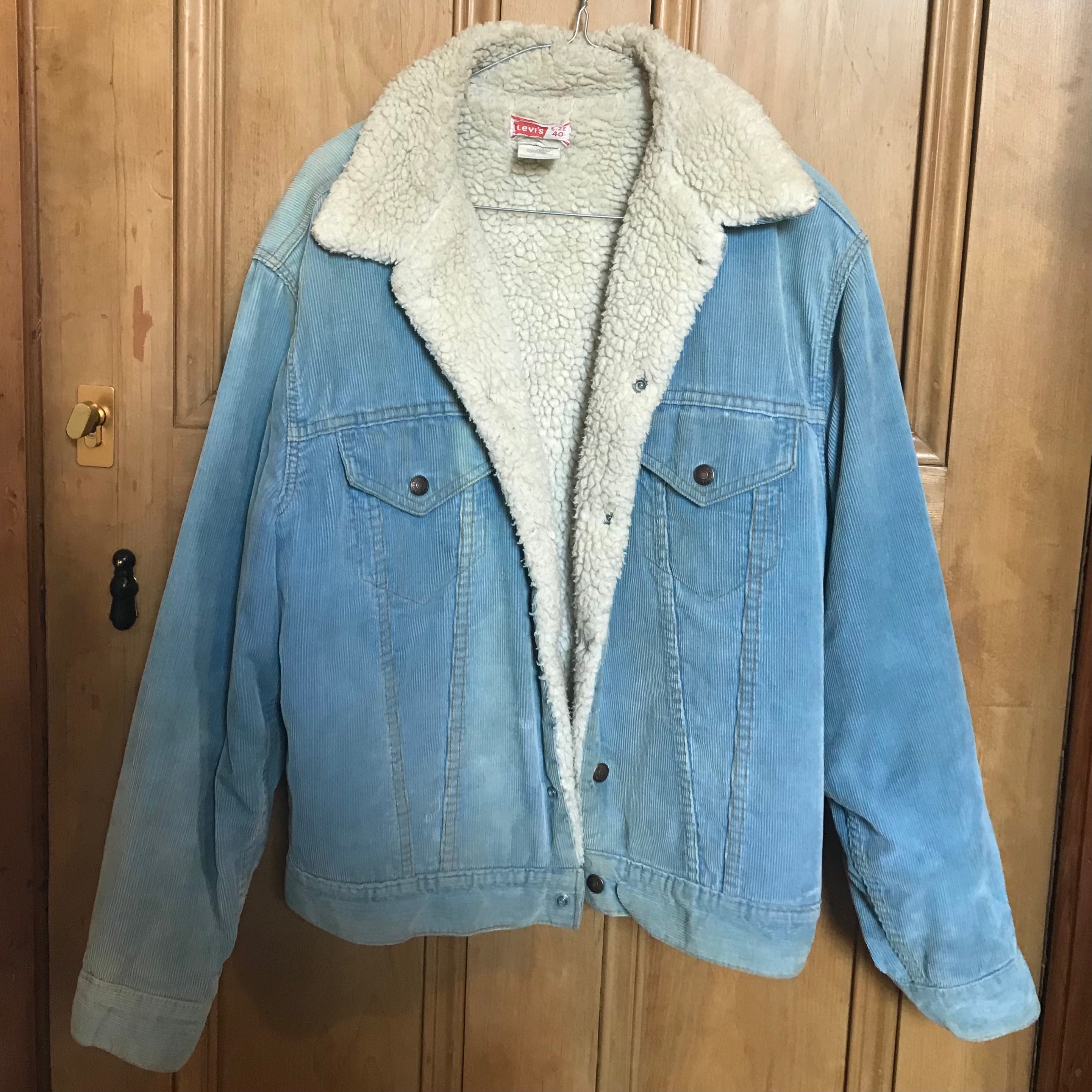 Authentic 70's Vintage Levi's Corduroy Shearling Jacket