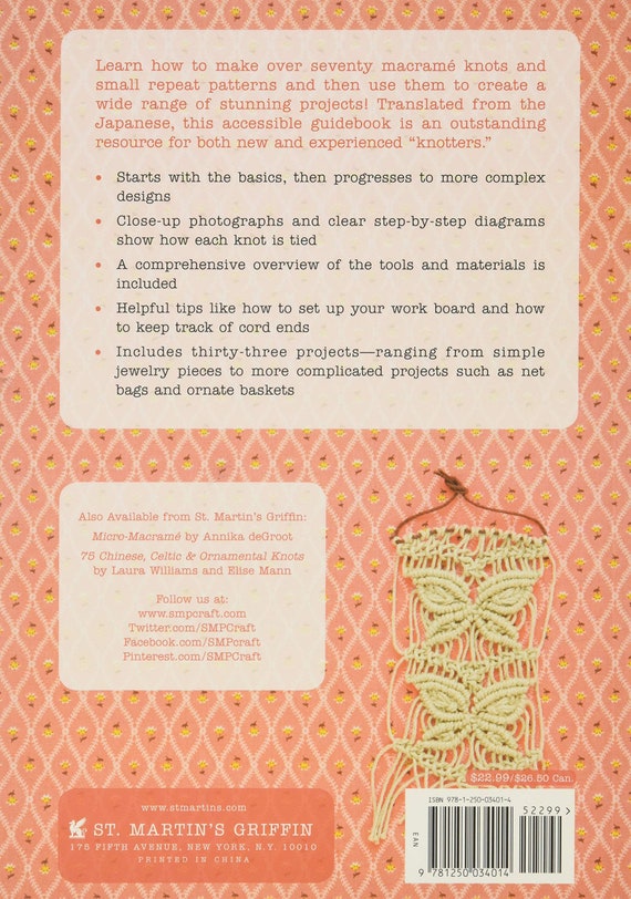 Like New BOOK MACRAME PATTERN Book: Includes Over 70 Knots and - Etsy