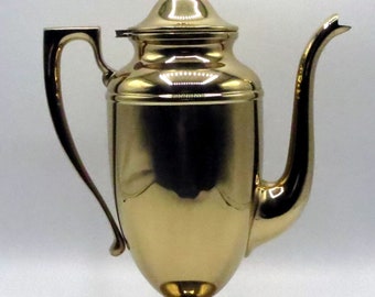 Vintage 1950 DIRILYTE COFFEE POT For A Golden Table Setting * Rare * Historic * No Longer Produced * Excellent Condition *