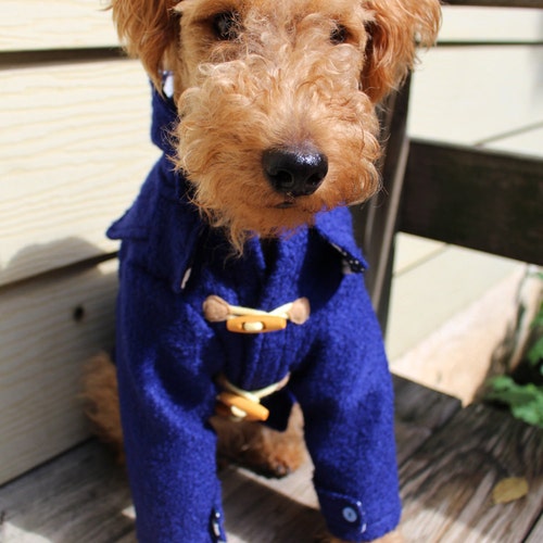 Blue Duffle Coat for Dogs Etsy