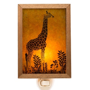 Mica Night Light - Giraffe - Soft Glow Handmade Lighting Nature Scene