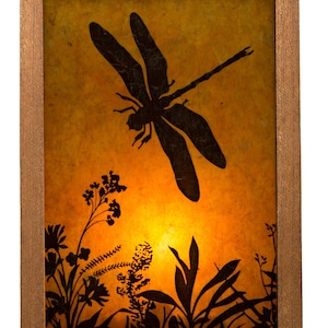 Mica Night Light - Dragonfly - Whimsical Lighting - Animals Home Decor And Kids Room - Lamp - Rustic Design - Soft Glow