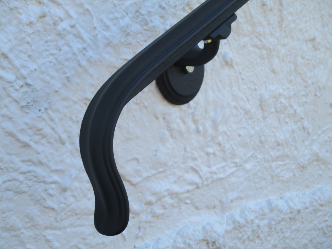 7 Ft Wrought Iron Hand Rail Wall Rail Stair Step Railing Wall Mount ...