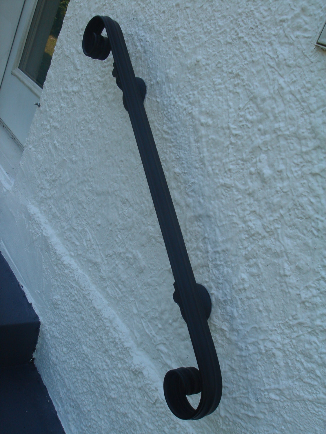 2 Ft Wrought Iron Hand Rail Wall Rail Stair Rail Step Rail Railing Wall ...