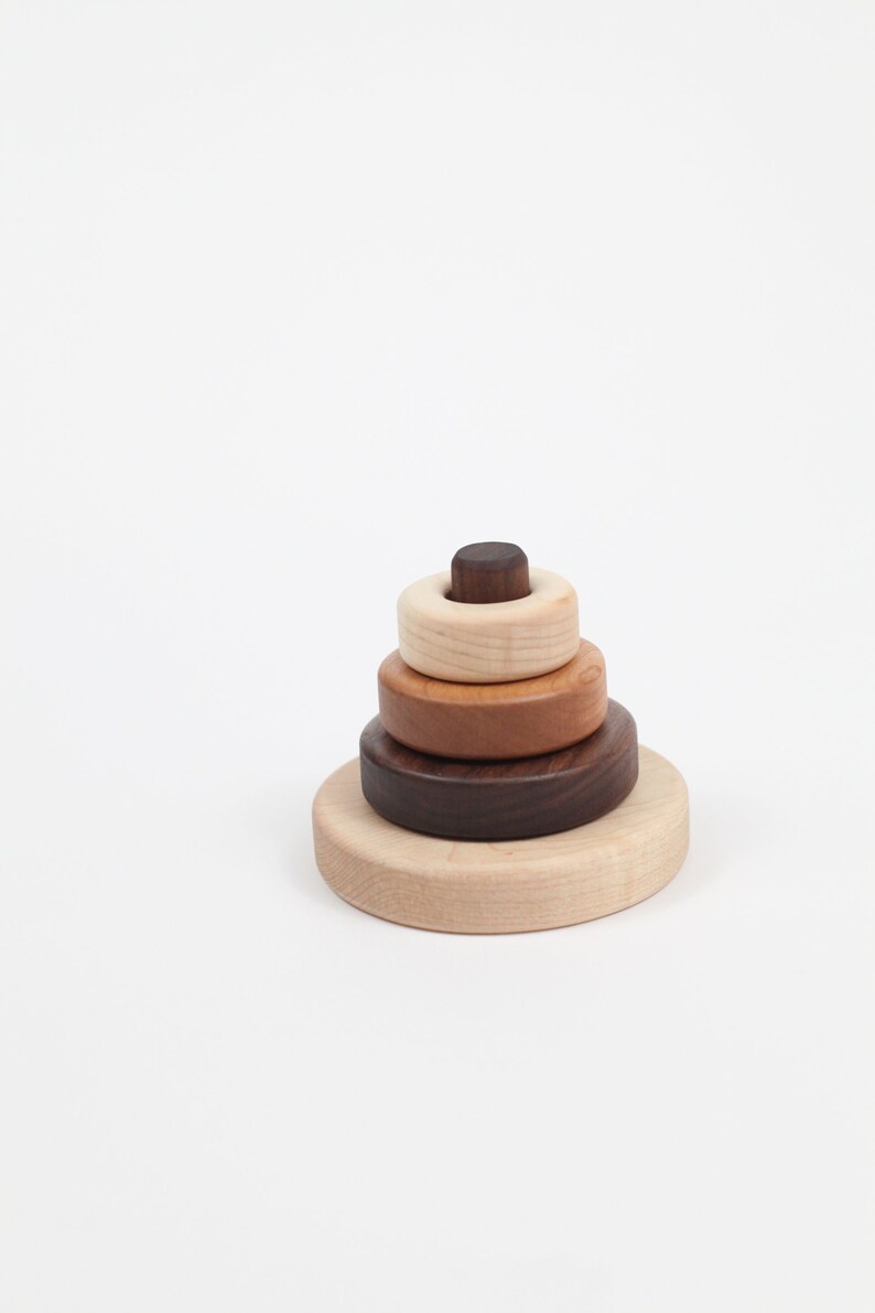4 Montessori Dowel Toys---Toddler Stacking Set