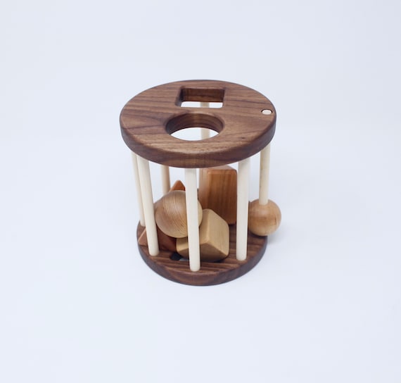 Houten vorm sorteerder Toy Montessori geïnspireerd houten | Etsy Houten klok speelgoed Houten vorm sorteerder speelgoed | Etsy
