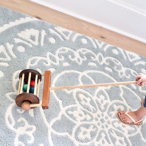 Lawnmower Push Toy--Wooden Push Toy--Montessori Toddler Toy