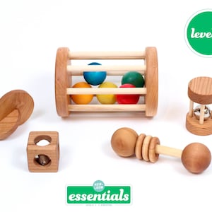 Montessori 4-8 Month Baby Play Kit of 5 Toys Montessori image 1