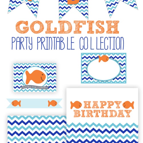 Goldfish Party Decorations Goldfish First Birthday Goldfish - Etsy