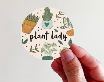 Plant Lady Vinyl Sticker | Gift for Plant Lover | 3 Inch Sticker Decal