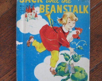 Vintage Chidlren's Book - Jack and the Beanstalk (A Rand McNally Junior Elf Book 1951)