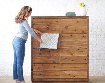 The Trapper's Chest - Tall Dresser - Home Storage - Drawers - Rustic Modern - Boho - Handmade in USA