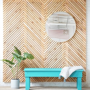 Summit Panels - Natural Solid Wood - Modern Rustic - Accent Wall - Backsplash - Room Divider - Handmade in USA
