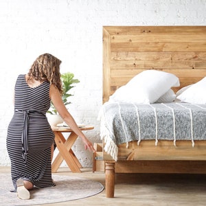 The Mama Lena Stow - Storage Bed - Platform Bed and Headboard - Drawers - Handcrafted in USA