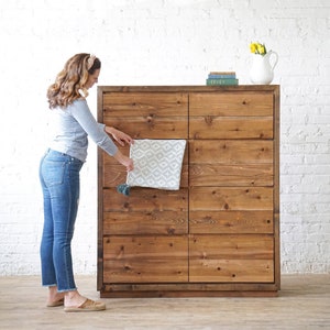 The Trapper&#39;s Chest - Tall Dresser - Home Storage - Drawers - Rustic Modern - Boho - Handmade in USA