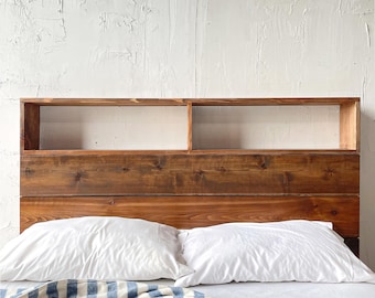 The Study - Bookshelf Headboard - Handcrafted in USA