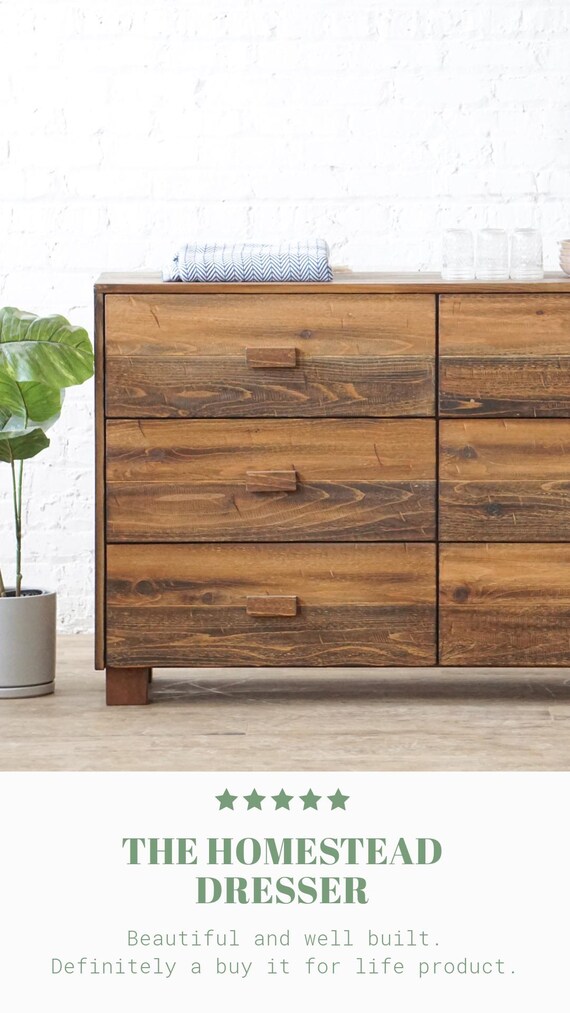 buy dresser The Homestead - Six Drawer - Home Storage Mid century Distressed Level:None evening-dresses KSTM Gathered Front Ring The versatile style complements