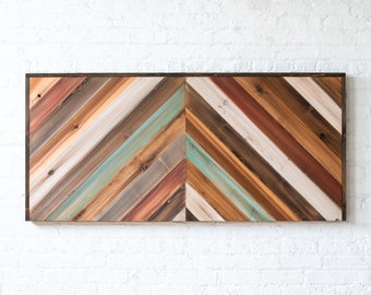 North County Fair Chevron Headboard - Original Design - Modern Rustic - Handmade in USA