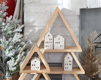 Pine Top Shelf - Rustic Modern Holiday - Christmas - Tree Shape Shelf