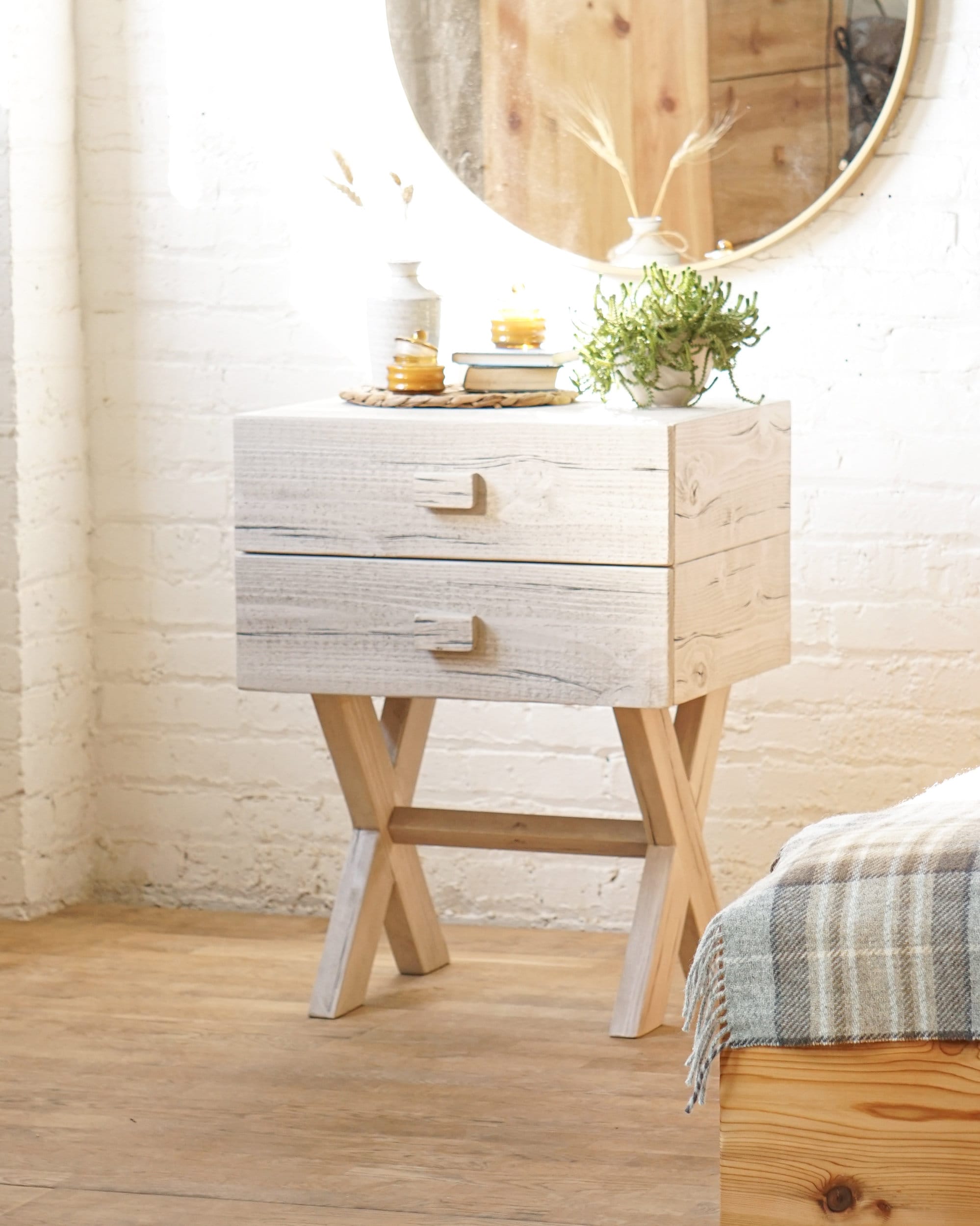 Cedar wood nightstand outlet