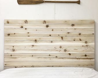 Rustic Beach Wood - Whitewashed Barn Wood Style Headboard - Handmade in USA