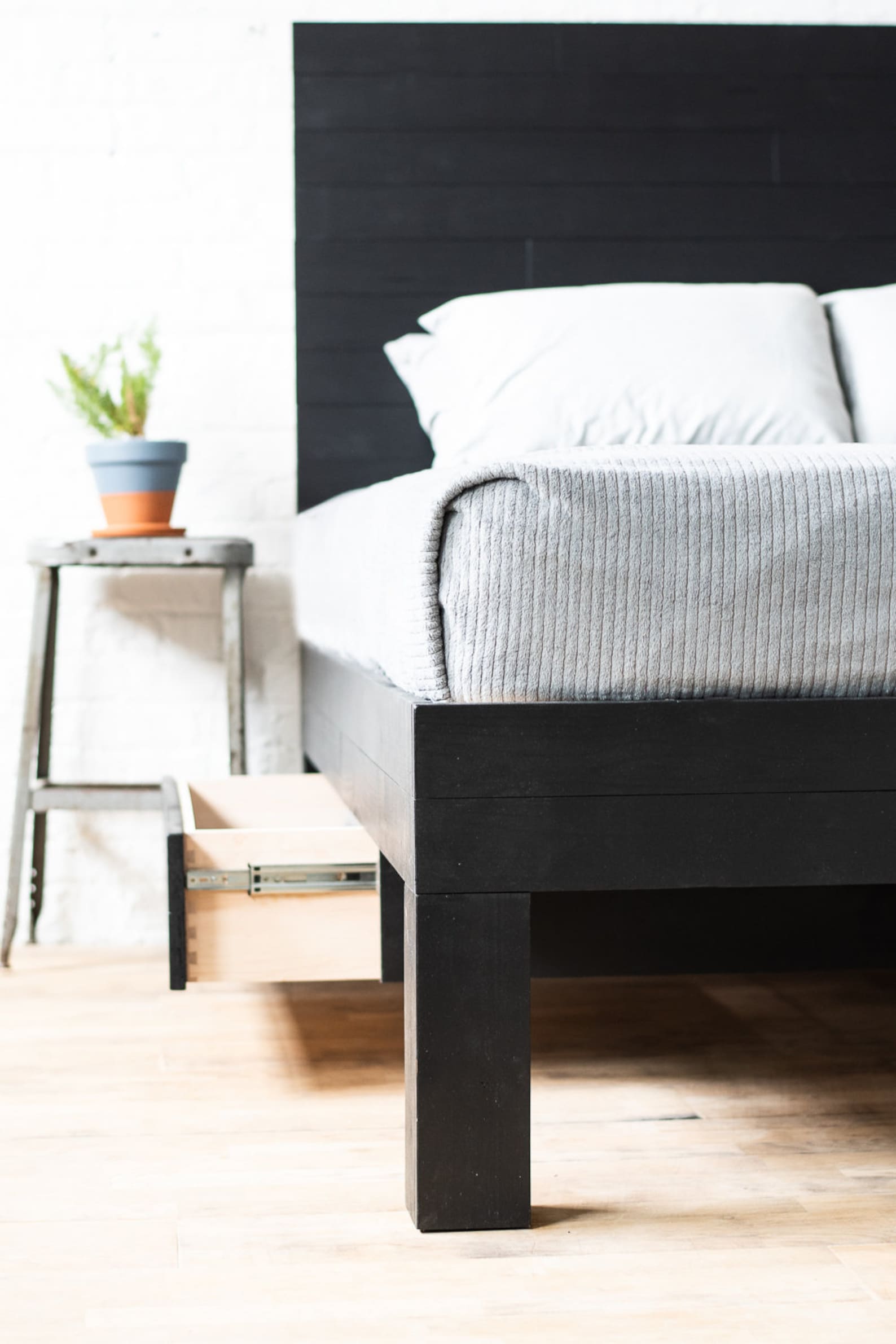 Boswell Stow Bed Rustic Modern Storage Platform Handmade Etsy