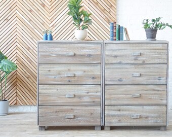 men's grey dress pants Alvear Contemporary 6-Drawer Dresser, Weathered Gray – Roundhill Furniture main image 1