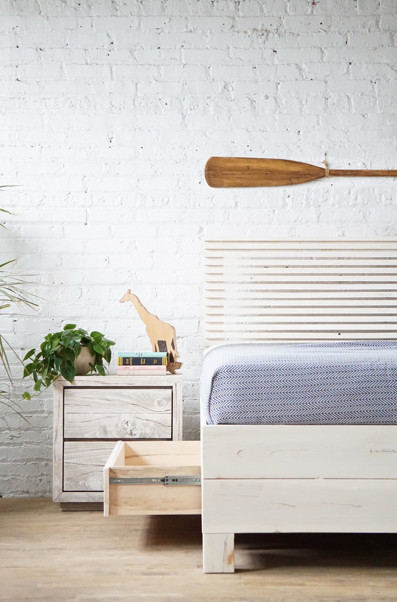 The Carolina Headboard Natural Solid Wood Headboard Rustic Etsy Canada