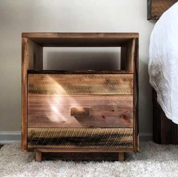 Rustic Modern End Table Boho Farmhouse Nightstand The Winchester Made In Usa