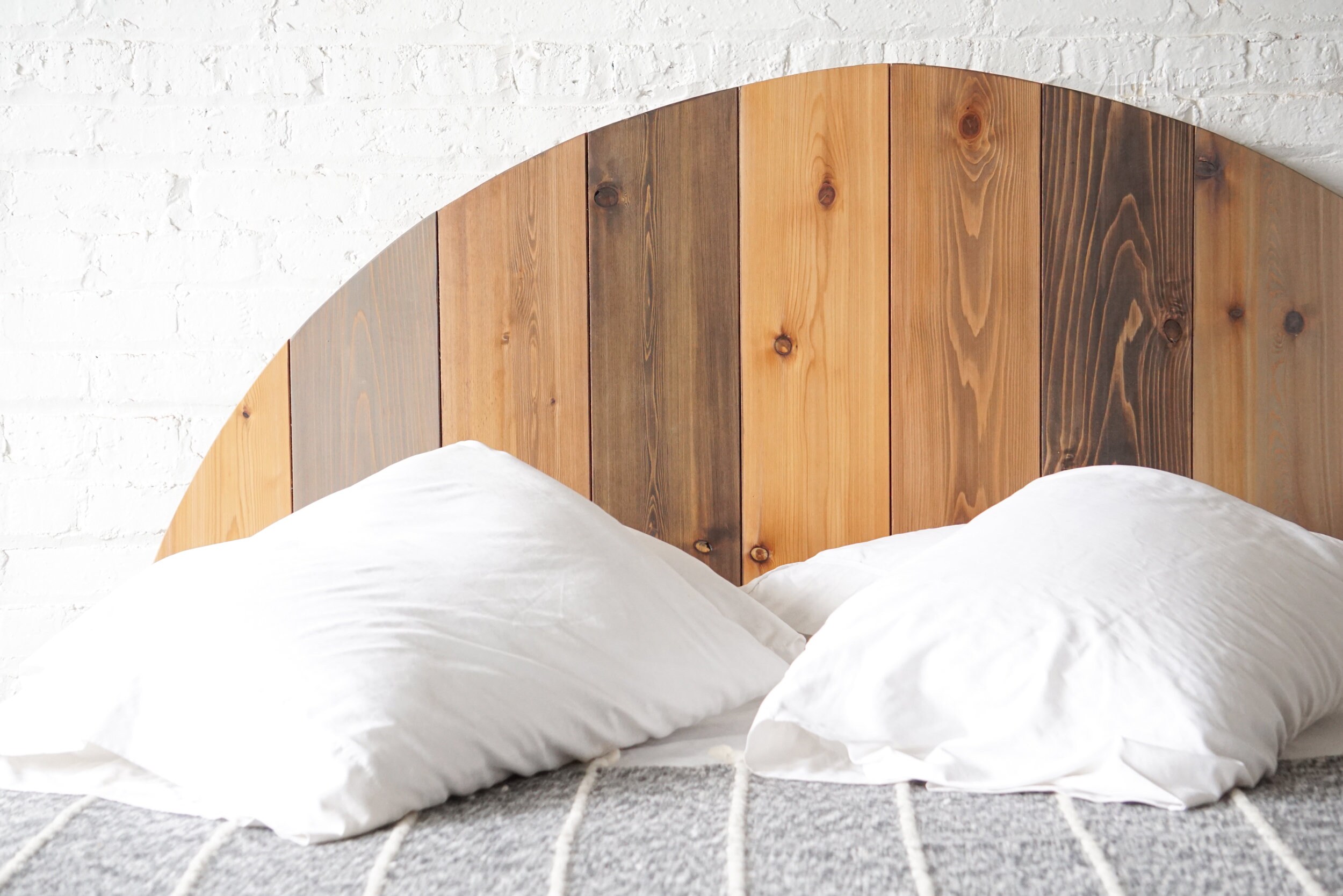 The Rising Headboard - Half Round - Solid Wood Style - Modern Rustic ...