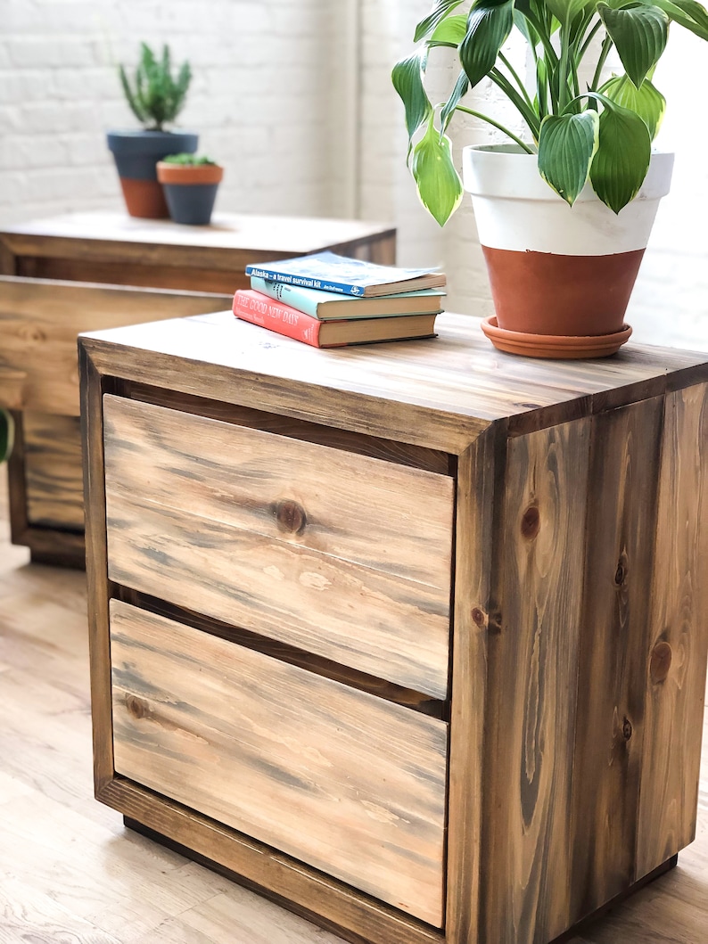 The Trapper Farmhouse and Loft Style Modern Rustic End Table American Made