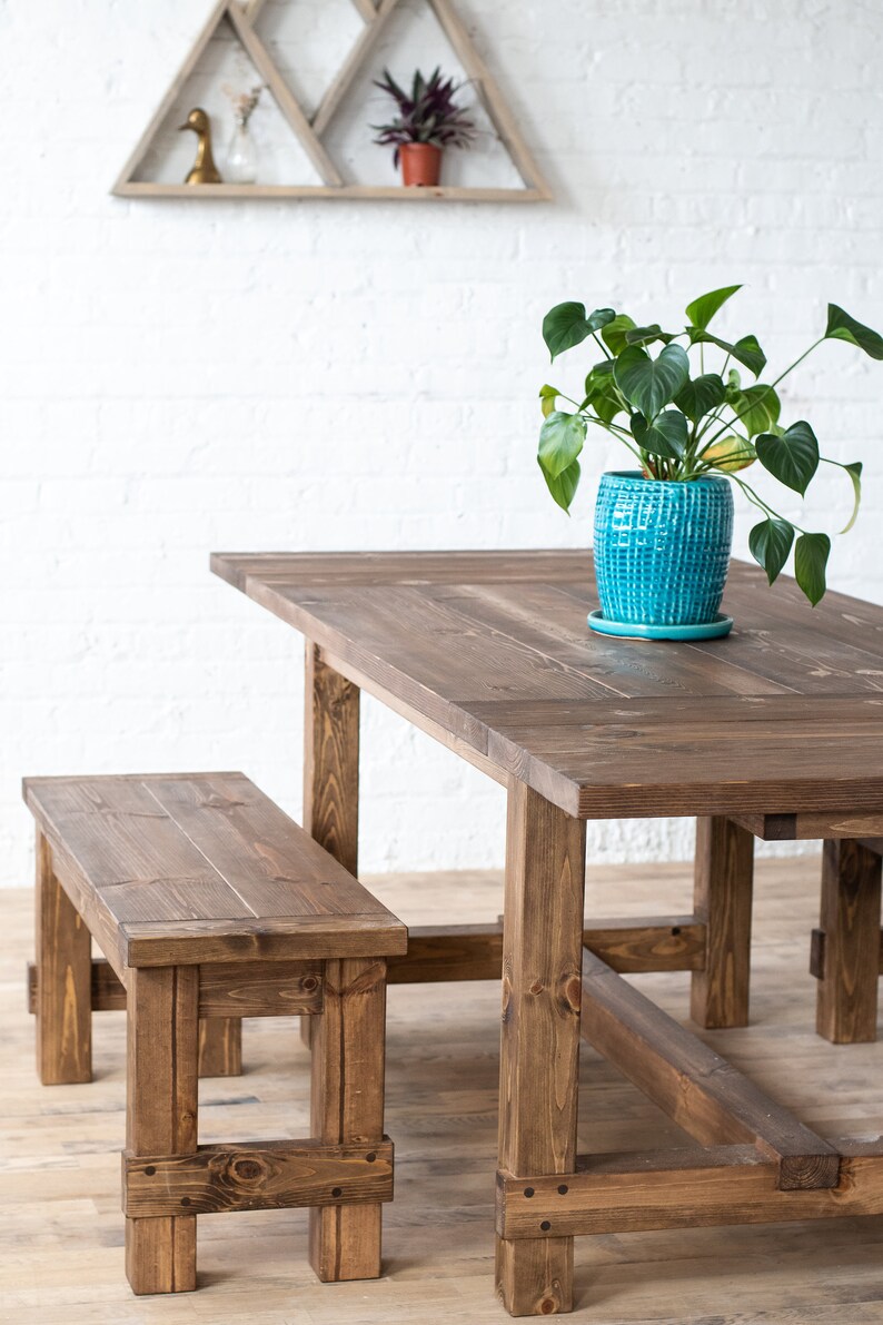 The Gather Farm Style Table and Bench - Thumbnail 4