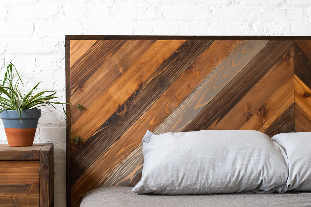Rustic Chevron Headboard - Original Design - Modern Rustic - Cedar Barn Wood Style - Handmade in USA