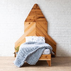 The Rocket Bed - Urban Billy Space Odyssey - Rustic Modern - Toddler Kid&#39;s Bed - Solid Wood - Handmade in USA
