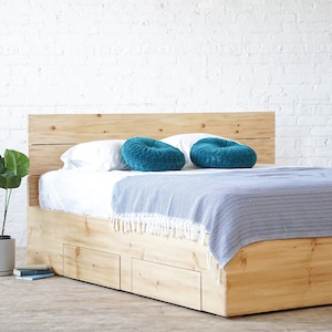 The Butte Stow - Storage Bed - Drawers - Platform Bed - Natural Solid Wood - Made in USA