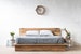 Ol' Weathered Plank Low Pro - Rustic Modern Platform Bed Frame and Headboard - Loft Style - Solid Wood Handmade in USA 