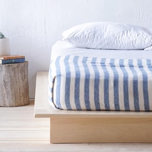 Pale Maple Low Pro Platform Bed Frame - Rustic Modern - Loft Style - Solid Hardwood Handmade in USA - Platform only - No Headboard
