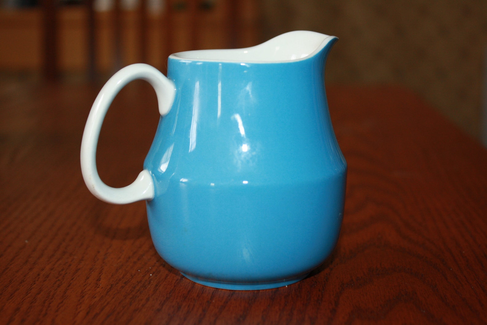 Blue & White Ceramic Guild Esperanto Pitcher Made Mid Century Etsy