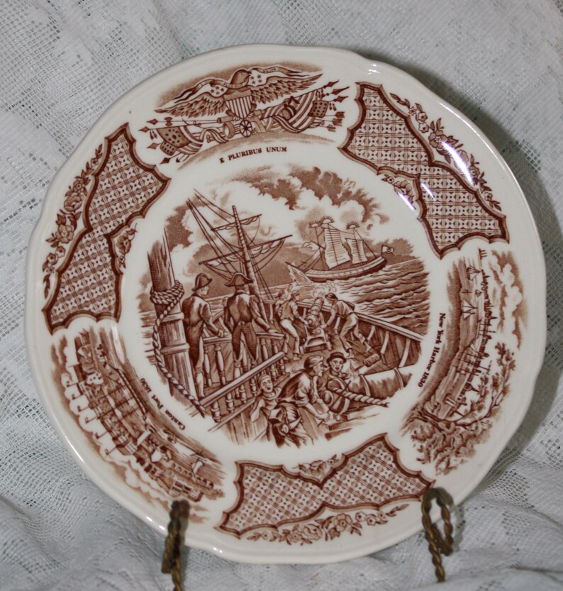 Alfred Meakin Plate Fair Winds Historical Scenes Made in Etsy