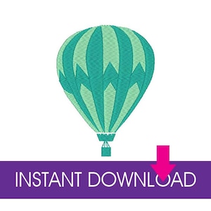 HOT AIR BALLOON  Machine Embroidery Design for hoop size 4x4