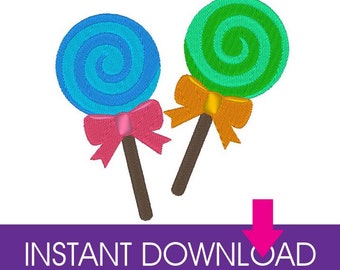LOLLIPOP Machine Embroidery Design for hoop size 4x4