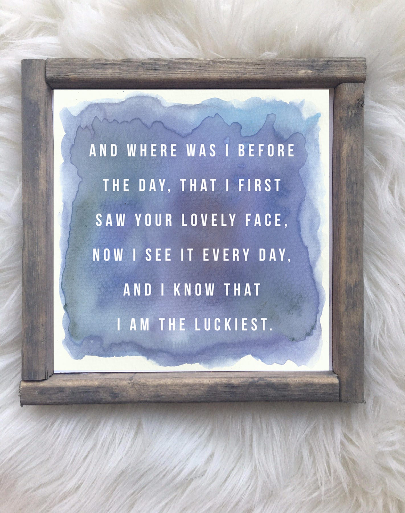 The Luckiest Ben Folds Lyrics watercolor art print wood | Etsy