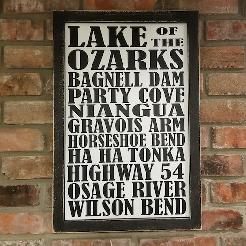 Lake of the Ozarks Metal Wall Art Home Decor Handmade Etsy