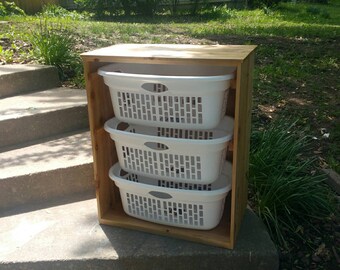 laundry basket holder etsy