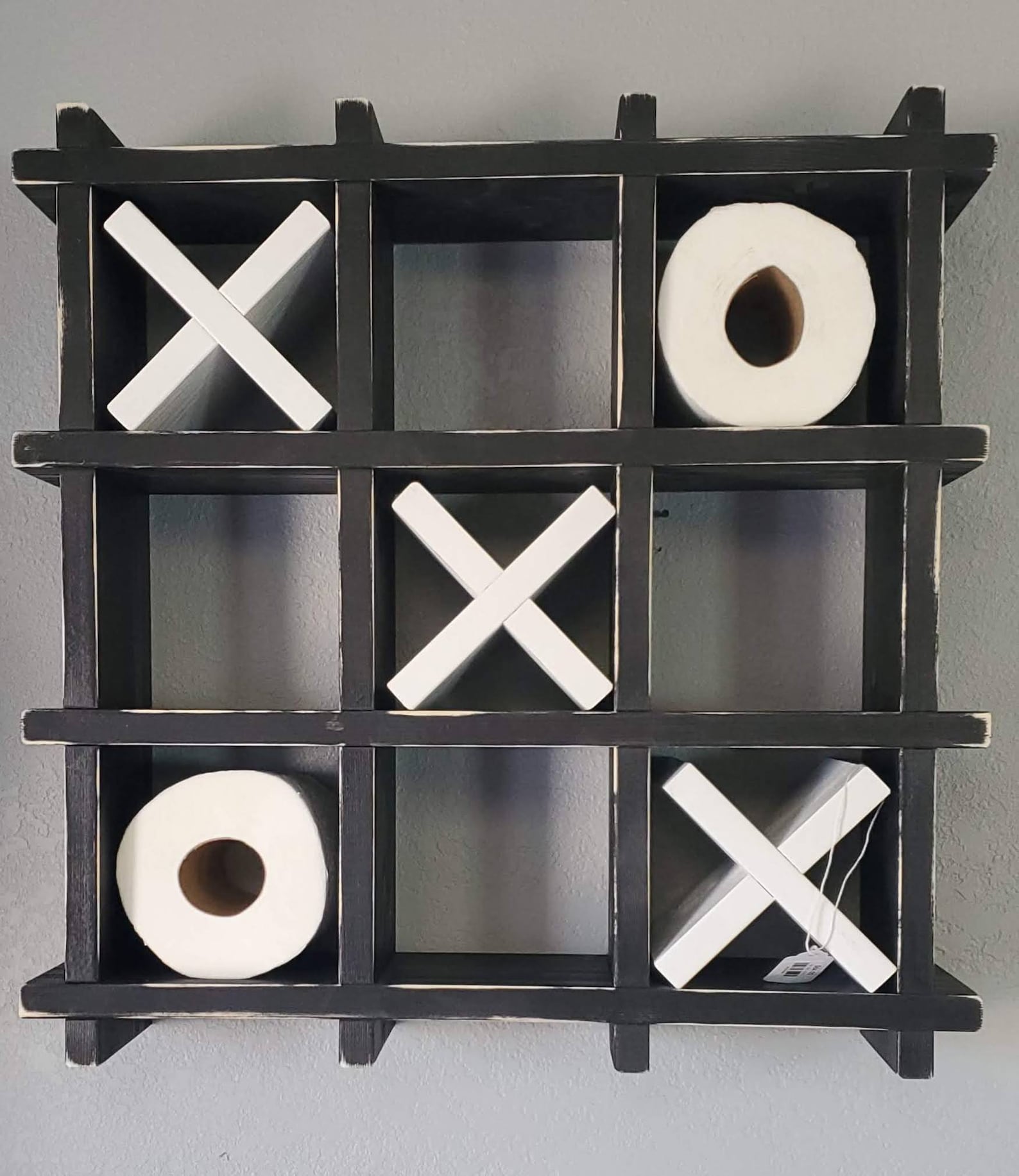 Bathroom Tic Tac Toe Toilet Paper Holder Toilet Paper Tic Etsy